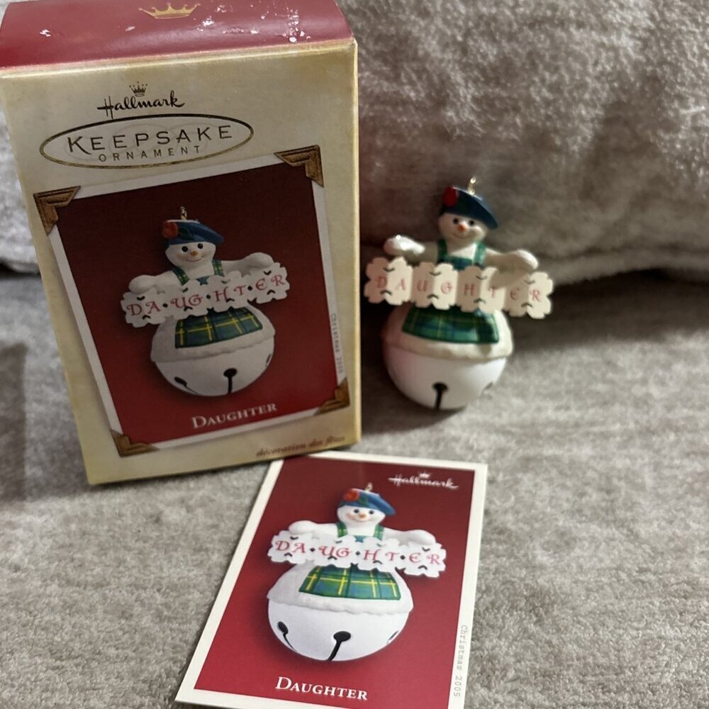 Hallmark Keepsake Ornament- Daughter Snowman Bell - 2005